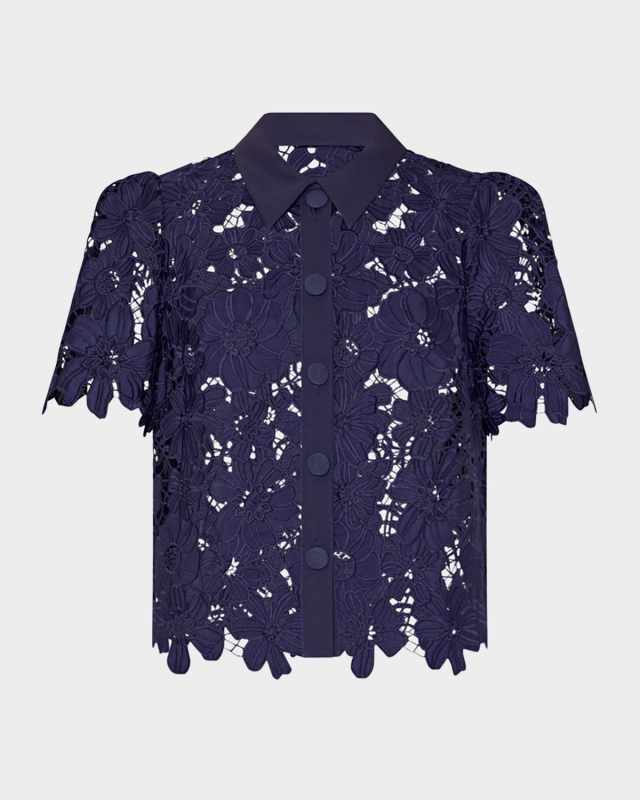 Addison Roja Boxy Floral Lace Top